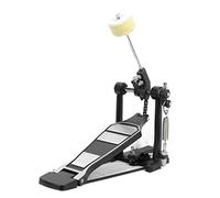 Single Chain Drive Drum Pedal, Spring Lock Bearing for Kick Drum Dynamics | Enlarged felt hammer head for stronger percussion, adjustable angle and position, non-slip base for stable play