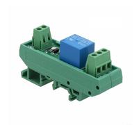Single Channel Din Rail Relay Interface Module with 1 NO Contact 10A 250VAC/30VDC Coil Power Supply 5V/12V/24V for Electrical Equipment Protection (DC5V)