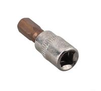 Single Chrome Vanadium Steel Hex Head Screwdriver Bit for 1/4 Inch Drive Sockets Fits Sizes from H3 to H8 (H7)