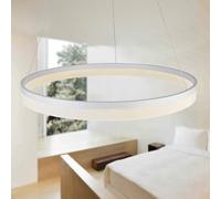 Single Circle LED Pendant Light with Adjustable Suspension for Modern Living Room and Bedroom