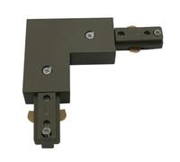 Single Circuit Track L Right Angle Connector in Satin Nickel