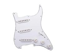 Single Coil Electric Guitar Pickguard Pickups Loaded Prewired 11 Hole SSS Guitar Accessories (Color : White 2)