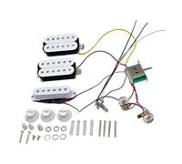 Single Coil HSH Guitar Pickups Kits with 2 Tone 1 Volumes, 5 Way Switches and Prewired Wiring Harness for Sound Prewired Wiring Harness HSH Pickup