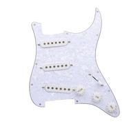 Single Coil Pickup Pickguard Alnico-3 SSS Prewired Guitar Pickguard Loaded Pickups Staggered Pickups 48mm 50mm 52mm For FD ST Guitar Multi-color(H)