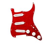 Single Coil Pickup Pickguard Alnico-3 SSS Prewired Guitar Pickguard Loaded Pickups Staggered Pickups 48mm 50mm 52mm For FD ST Guitar Multi-color(E)