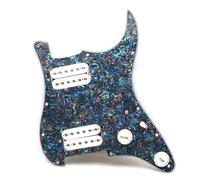 Single Coil Pickup Pickguard HH Pickguard Electric Guitar Pickguard And Black Two Humbucker Loaded Prewired Scratchplate Assembly(B)