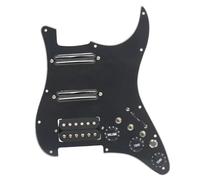 Single Coil Pickup Pickguard SSH Guitar Pickguard Wiring Loaded Prewired + Silence Converter ST Electric Guitar Double Coil Pickup Black(D)