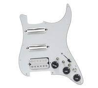Single Coil Pickup Pickguard SSH Guitar Pickguard Wiring Loaded Prewired + Silence Converter ST Electric Guitar Double Coil Pickup Black(Q)