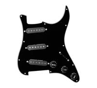 Single Coil Pickup Pickguard ST Electric Guitar Pickguard Electric Guitar Double-sided Board With Pickup Line Assembly Full Set SSH Electric Guitar(Black)