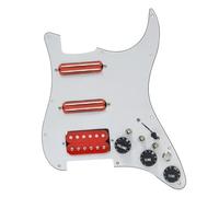 Single Coil Pickup Pickguard ST Guitar SSH Coil Splitting Prewired Pickguard Two Mini Humbucker And One Humbucker 9K/9K/15K +Silence Converter(F)