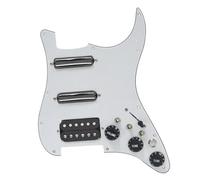 Single Coil Pickup Pickguard ST Guitar SSH Coil Splitting Prewired Pickguard Two Mini Humbucker + One Humbucker 9K/9K/15K +Silence Converter(B)