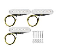 Single Coil Pickup Set for Electric Guitar 3Pcs Flat Pole Type Neck 50mm Middle 50mm Bridge 52mm - Rich Bass, Soft Treble, Easy Installation for Style
