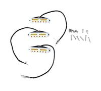 Single Coil Pickup Set of 3, Guitar Neck Middle B Pickups Replacement, White Metal Pickups with Ss and Sps, nced Volume Staggered for Electric Guitar Upg