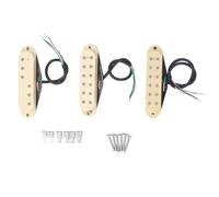 Single Coil Pickup Set Professional High Output Guitar Pickups with ABS Magnets for Stratocaster Replacement DIY Lovers Players Learners Bands 3 Piece Neck Middle Bridge Pickups