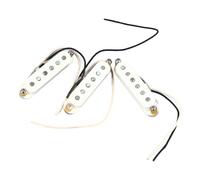 Single Coil Pickups, Clear Performance 3PCS Electric Guitar Pickup Classical Magnet Design for SSS and HSS Guitars (Light Yellow)