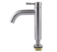 Single Cold Faucet for Bathroom Counter Basin, for Stainless Steel Design with Antirust Treatment, Offers Easy Cleaning and Soft Water Flow Experience