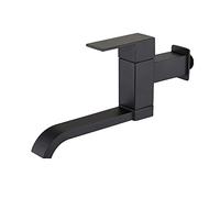 Single Cold Faucet Wall Mounted Balcony Mop Sink Faucets Brass Single Handle Garden Laundry Utility Wall Tap Laundry Utility Faucets G1/2'' Inch Thread,Dark