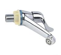 Single Cold Water Basin Faucet with Chrome Finish for Bathroom Sink, Zinc Alloy Construction, 1/2" Threaded Connection, Suitable for Low and High Pressure