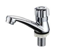 Single Cold Water Faucet - Chrome Finish Utility Tap, Eco-Friendly Compact Valve | Balcony Cold-Use Plumbing Fixture, Efficient Indoor Washroom Spout, Maintenance-Free Metal Tapware, Streamlined