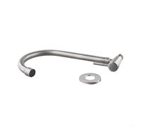 Single Cold Water Tap Wall Mounted Kitchen Sink Faucet Featuring Smooth Handle And 360 Rotation For Easy For Access Silver 304 Stainless Steel Big Bend Pipe Size M(M)