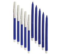 Single Colour Fineliner Colouring Pens, BLUE, Fine Point, Pack of 10, Writing Pens, Write Sketch Mark Draw, School Office Home Use, iVAIDEX