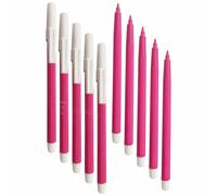 Single Colour Fineliner Colouring Pens, PINK, Fine Point, Pack of 10, Writing Pens, Write Sketch Mark Draw, School Office Home Use, iVAIDEX