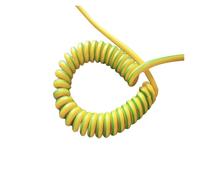 Single core spring coil cable, 7-20AWG pure copper wire, suitable for wiring industrial machinery and portable devices(Stretch 3 Meters,7 AWG 10mm2)