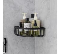 Single Corner Shower Bathroom Caddy Shelf Matte Black