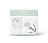 lulujo Baby’s First Year Milestone Blanket and Card Set | 47in x 47in| Hello World!