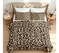 Single Coverless Duvet 7.5 Tog Leopard Print Reversible All Season