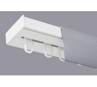 Single Curtain Ceiling Rail Track Pcv 180 Cm (L) Hooks + Silver Cover