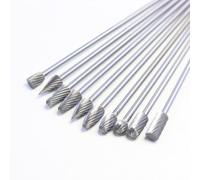 Single Cut Rotary Burrs for Metalwork, Alloy Steel Cutter with 3mm Shank, 105mm Length for High Efficiency Tasks (G)