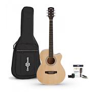 Single Cutaway Electro Acoustic Guitar & Accessory Pack by Gear4music Natural