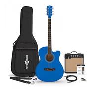 Single Cutaway Electro Acoustic Guitar Blue 15W Acoustic Amp & Accessory Pack