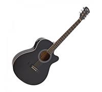 Single Cutaway Electro Acoustic Guitar by Gear4music Black