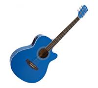Single Cutaway Elec. Acoustic Guitar by Gear4music Blue - Nearly New