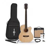 Single Cutaway Electro Acoustic Guitar Natural 15W Acoustic Amp & Accessory Pack