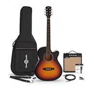 Single Cutaway Electro Acoustic Guitar Sunburst 15W Acoustic Amp & Accessory Pack