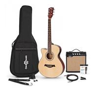 Single Cutaway Left Handed Electro Acoustic Guitar + 15W Amp Pack