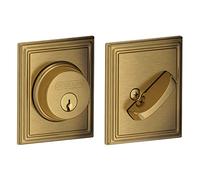 Single Cylinder Deadbolt with Addison Trim, Antique Brass (B60 N ADD 609)