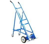 Single Cylinder/Oxygen Cylinder Cart, Portable Rolling Oxygen Tank Holder/Gas Fixed Shelf, with Wheels(Blue,Retractable)