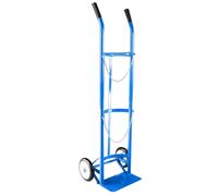 Single Cylinder Portable Rolling Oxygen Tank Holder/Gas Fixed Shelf, with Wheels, for Storage 40/50L(Blue,NonRetractable)