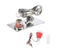 Single Cylinder Stirling Engine Motor For W/LED Heat Education Model Toy Electricity Generator High-tech Ornaments Stirling Engine Generator Model