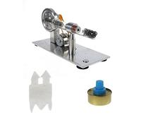 Single Cylinder Stirling Engine Motor Heat Education Model Toy Electricity Generator High-tech Desktop Ornaments Science Props For Classroom Kids Party