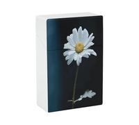 Single Daisy Flower Cigarette Case Stylish Lightweight Pocket Holder Case for Smoke Waterproof Cigarette Dispenser Cigarettes Accessories for Outdoor Camping Hiking