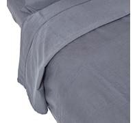 Luxury Soft Linen Flat Sheet Homescapes Dark Grey Single Flat