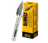 Single DEWALT Tungsten Carbide Burr Size SG-5 with 1/4" Shank for Tough Metalworking (DXCBTJSG5)