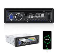 Single Din Car Radio CD Player, Car DVD Player with Bluetooth, Hands-Free Calling, Car Stereo MP3 Player, Car Audio Receiver with AM/FM Radio, VCD, DVD, USB/SD Card/AUX Input, MP3+