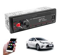 Single DIN Car Stereo - bluetooths Car Audio Receiver, Anti-Interference MP3 Player | USB auxs Car Radio, in-dashs Media System with Press-to-Talk Assistant, dashs Console Head Unit for Vehicles