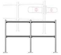 Single-Direction Metal Counter Door with Spring Automatic Closure Security Gate for Libraries & Warehouses Compact Design 200x100CM Silver Finish